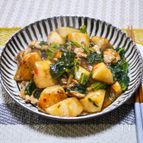 蕪と豚細切れ肉の中華煮