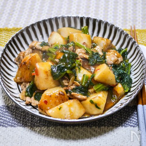 蕪と豚細切れ肉の中華煮