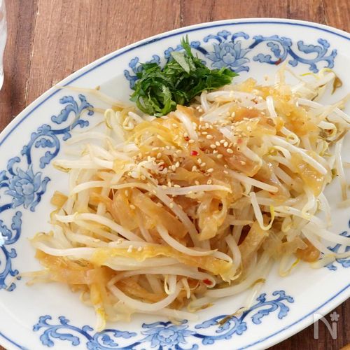 【レンジで簡単】くらげともやしのコリシャキ中華あえ