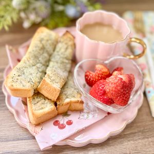 のりのり🐾🎀🤍の作ってみた!投稿(HM×食パンで簡単！紅茶のスティックメロンパン風トースト)