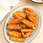 山芋と手羽中の甘辛ごま揚げ【揚げずに簡単♪ご飯に合うおかず】