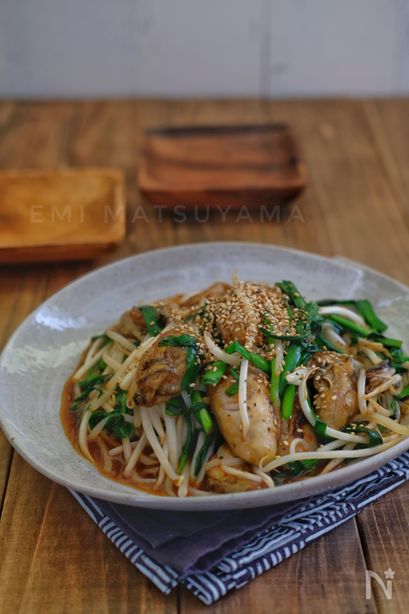 ＊ニラ牡蠣炒め＊