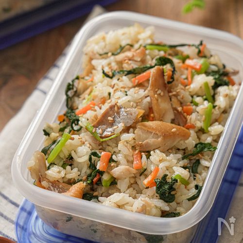 【冷凍弁当】サバと小松菜の栄養ごはん
