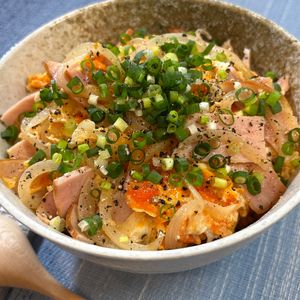 楽ラク手抜キッチン🐶🐾の作ってみた!投稿(【簡単で美味しい】ハムたま甘辛丼)