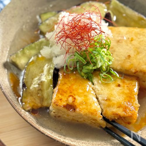 うまとろ!白だし揚げ出し豆腐となす
