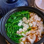 ほうれん草と豚バラのにんにく鍋
