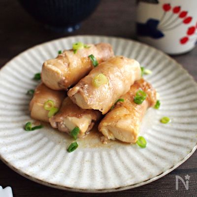 【甘辛激うま節約レシピ】豆腐とチーズの肉巻き