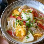 【かに玉豆腐あんかけ】包丁不要♪ほっこり10分おかず