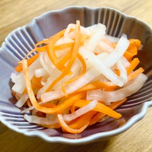 ゆかりの作ってみた!投稿(お正月☆おせちに！紅白なます☆)
