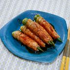 ねばっと甘辛味「オクラの豚肉巻き焼き」