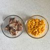 5分で完成！サバ缶とコーンの混ぜご飯の下準備