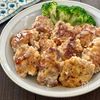 ふわっとジューシー!《豚こま豆腐の黒酢焼き》