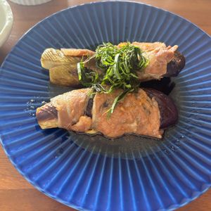 こむぎの作ってみた!投稿(レンジで極旨《甘辛こってり♡茄子の肉巻き》)