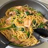 鶏肉とほうれん草のバタぽんパスタの工程6