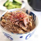 食べすぎ注意！【牛肉と舞茸の甘辛丼】ご飯が止まらない♫