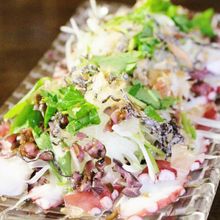 茹でタコの和風カルパッチョ