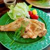 準備10分で本格♡骨付き鶏のオーブン焼き~ディルソース添え~