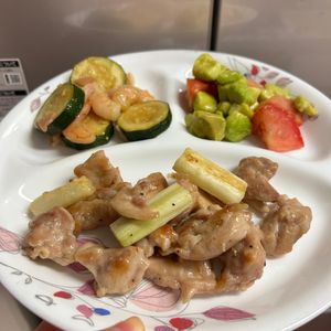 ケの作ってみた!投稿(ワンパン10分！【鶏肉と長ねぎの旨塩焼き鳥】胡麻油香る♩)