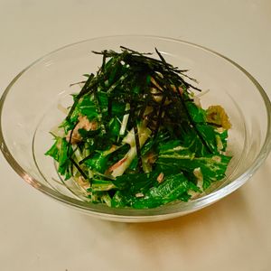 りんの作ってみた!投稿(ツナ缶…あった！玉ねぎと水菜の和風ツナマヨサラダ作りましょ！)