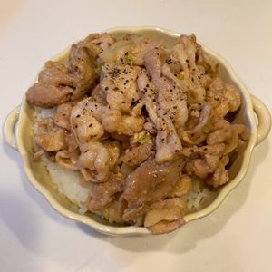 みわの作ってみた!投稿(お箸が止まらない♩ネギ塩豚丼)