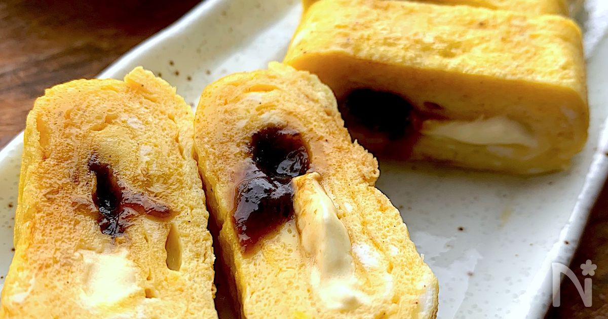 クリームチーズと海苔佃煮がトロける居酒屋風たまご