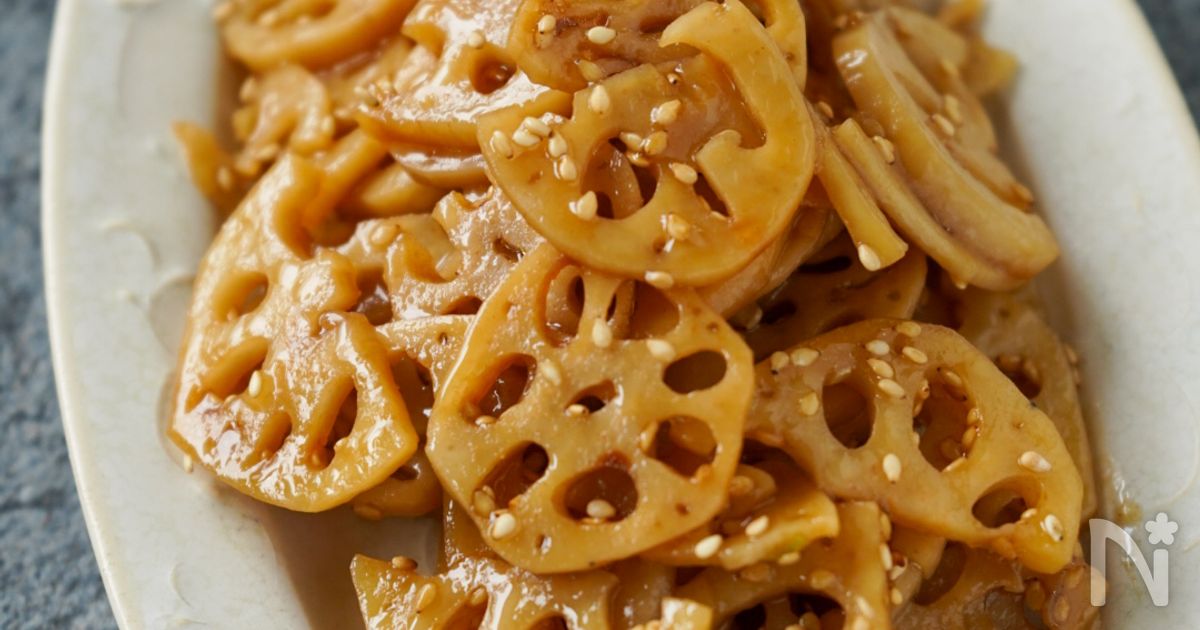 1分副菜『甘辛オイスター蓮根』レンジで簡単！お弁当にも♡