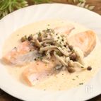 レンジで簡単3分半！鮭のクリーム煮