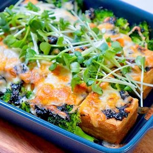 まゆの作ってみた!投稿(海苔の佃煮と柚子胡椒で《居酒屋風♡厚揚げチーズピザ》)