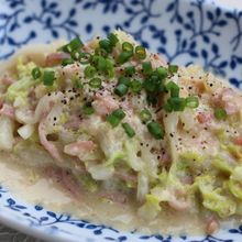 白菜の和風カルボナーラ