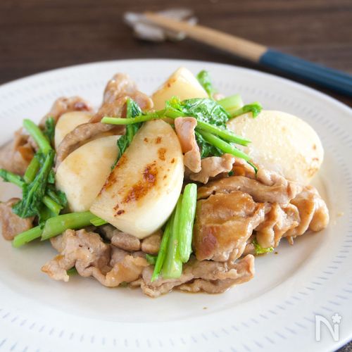 かぶの味も活かす【かぶと豚肉のオイスター炒め】