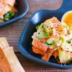 抱えて食べたい♪『ひらひらズッキーニと人参のゴマ味噌サラダ』