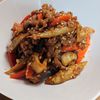 まゆのの作ってみた!投稿(【牛こまごぼうのにんにく甘辛炒め】ごまたっぷりのタレが絶品♪)