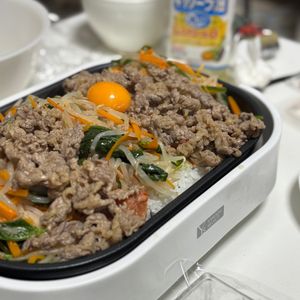 琉の作ってみた!投稿(簡単美味しいホットプレートビビンバ)