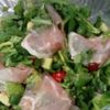 鶏皮坊主の作ってみた!投稿(『調味料３つノンオイルドレッシング』生で食べる春菊のサラダ)