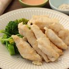 鶏むね肉でやわらか【チキンスティック】ディップソースで味変♪