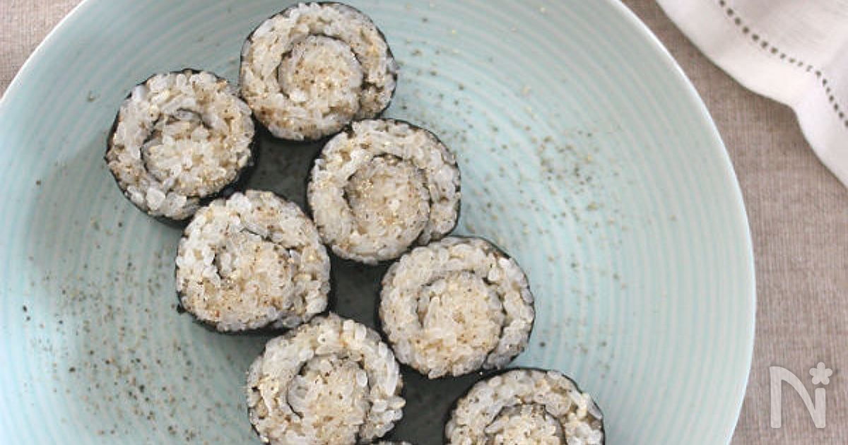くるくる巻きずし②オリーブ油&黒胡椒