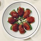 雑穀入りピーマンの肉詰め