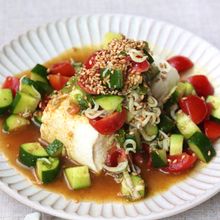 暑い日の副菜はこれ!【冷奴の夏野菜かけ】ダイエットにも!
