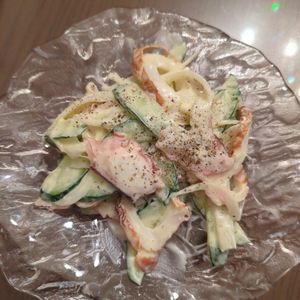 たりおの作ってみた!投稿(☆きゅうりと玉ねぎとハムのコールスロー☆)
