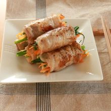 野菜の肉巻き【人参・青ねぎ・エリンギ】