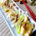 切ってのせてチンだけ‼︎ビールがススムちくわねぎマヨチーズ