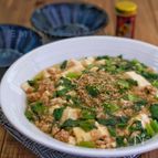 ＊鶏ひき肉と小松菜の和風麻婆豆腐風＊