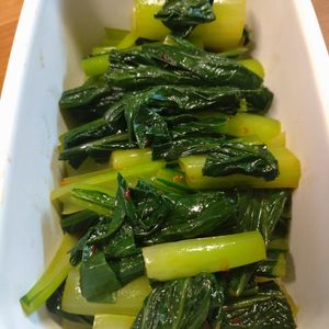 なべ円の作ってみた!投稿(常備菜に！小松菜のピリ辛和え)