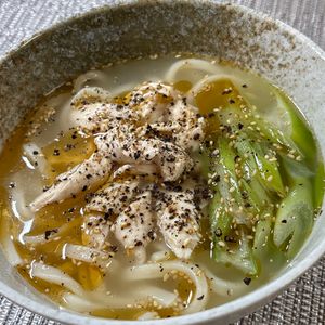 楽ラク手抜キッチン🐶🐾の作ってみた!投稿(缶詰めで超時短＆絶品！ 鶏塩うどん)