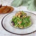なすと水菜のサラダ