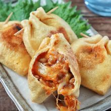発酵トリオの【納豆キムチーズのおつまみ巾着】