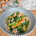 ほうれん草とツナのごま和え【レンジで一発・作り置き】
