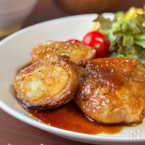 レンチンで時短⏳ほくとろ肉巻きポテト🐷