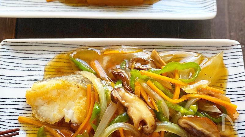 めんつゆで作る！たらのたっぷり野菜甘酢あんかけ By るみ | レシピサイト Nadia | ナディア - プロの料理家のおいしいレシピ