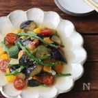 彩夏野菜のみぞれ揚げ浸し。